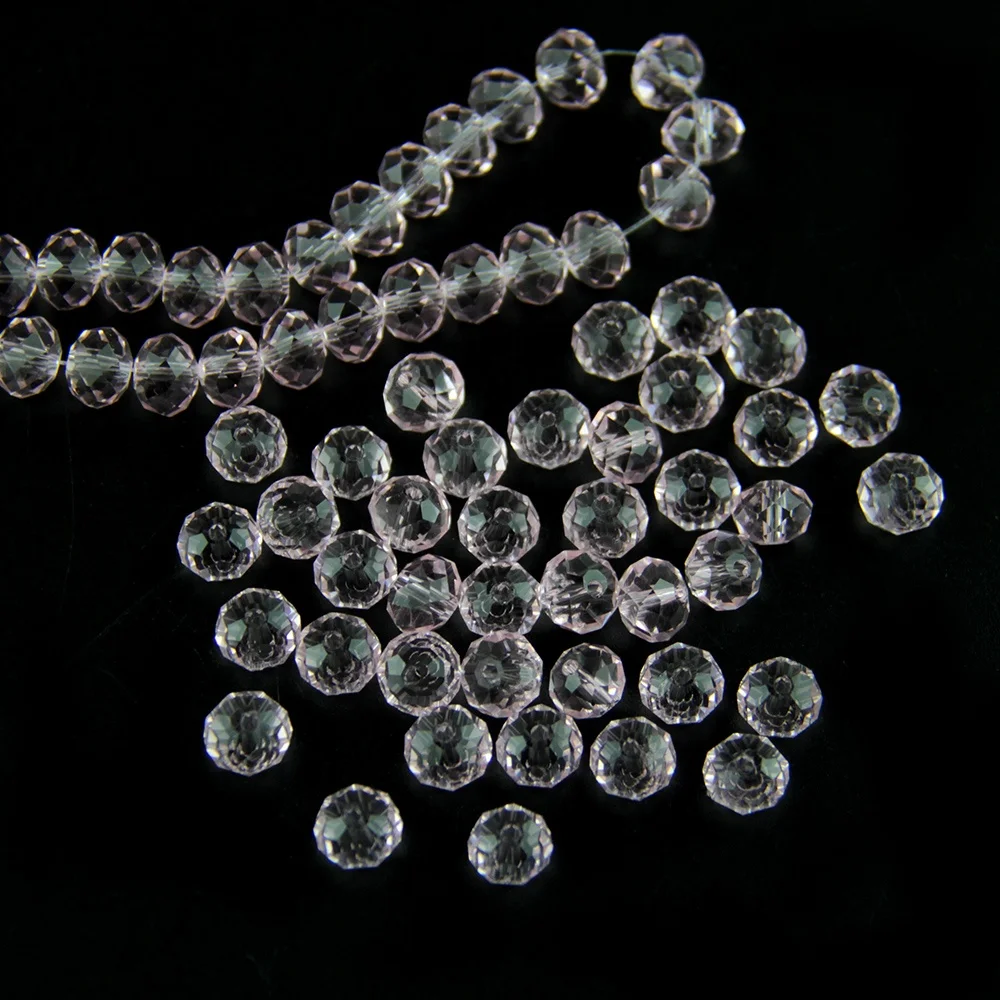 

Hot sale  flat crystal beads wholesale for jewelry making bracelets diy quality products, Pink