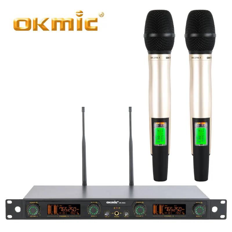 

Factory direct sale portable ktv portable karaoke wireless microphone, Black