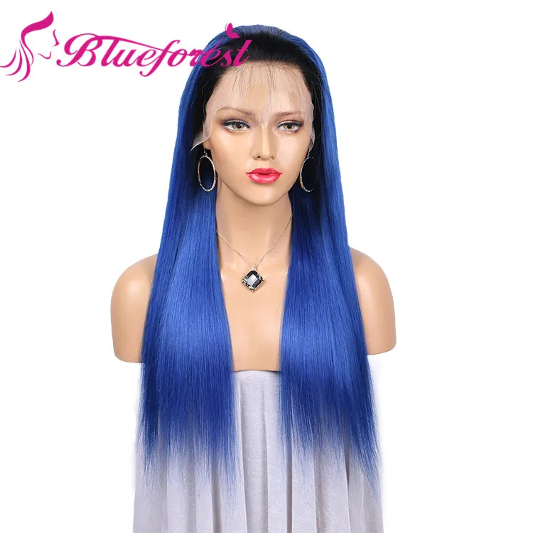 Wholesale Popular 100 Natural Blue Human Hair Rainbow Wig Buy Hair