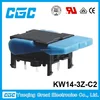 KW14-3Z-C2 good quality telephone switch:copper contact hook switch with click sound and plastic leg, telephone switch