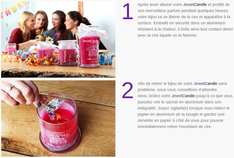 Elegant Jewelry Secret and Highly Scented Soy Candles in Glass Candle Holder