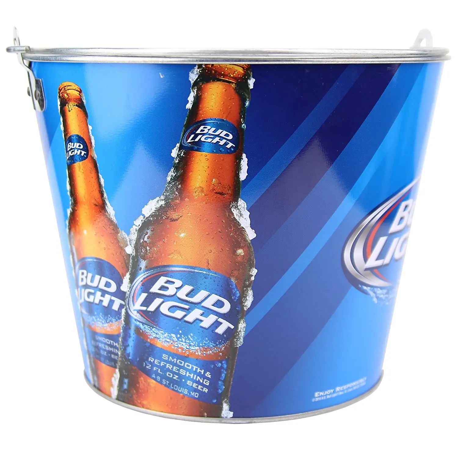 Budweiser Bud Light "The Summer Is Yours" 5 Quart Ice Bucket Set of 2 NEW & FS 