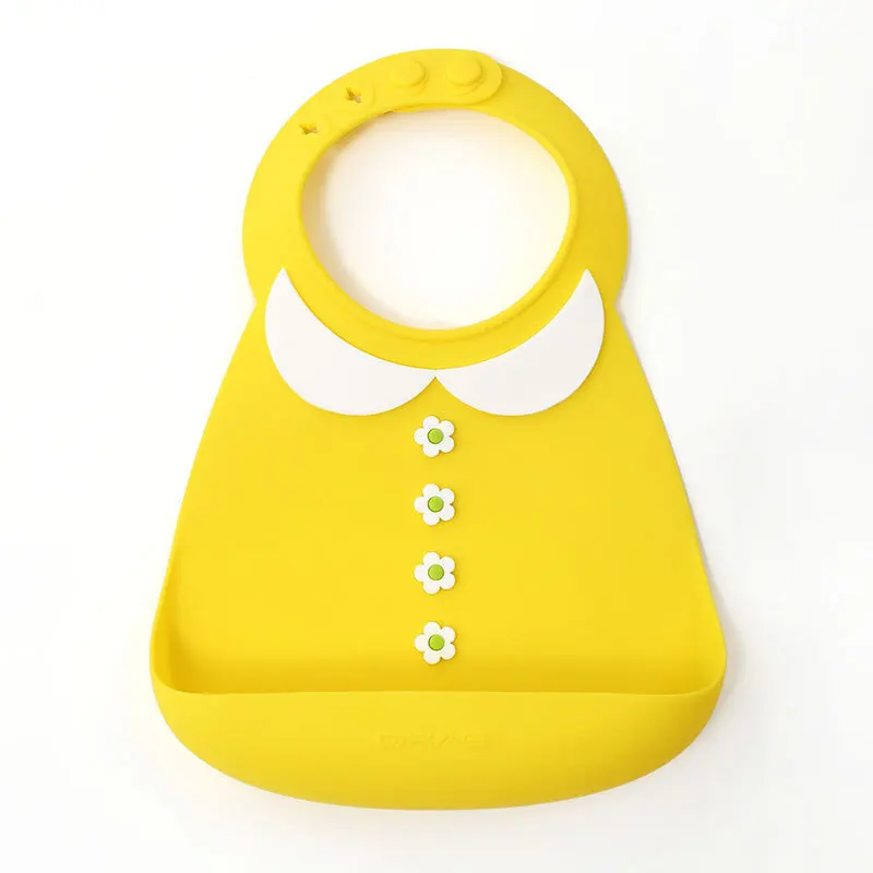 
2019 Hot Sale Silicone Baby Bib Non-toxic Eco-Friendly Soft Washable Bib Food Grade Feeding Bib Easily Wipes Clean 