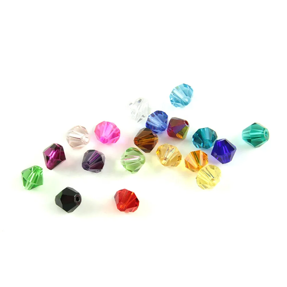 

Wholesales Colorful  Crystal Bicone Glass Beads For Diy Jewelry Chain, All colors as request