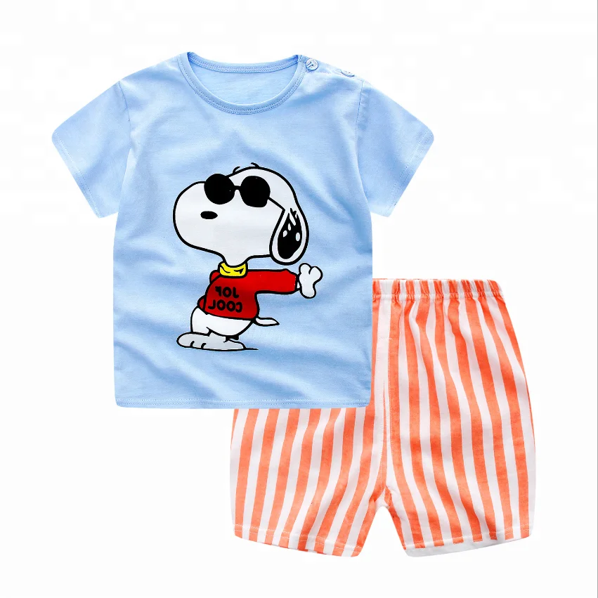 

2018 Summer Baby outfits clothes 2 pcs Pure Cotton clothes sets, As photo show