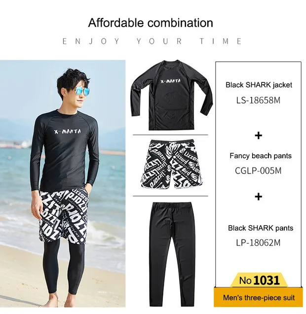 Unisex Long Sleeve Swimwear Bathing Suit Swimsuit Swim Surfing Wear