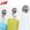 No drilling High quality Multi chromed plastic bathroom vacuum suction cup hook & holder