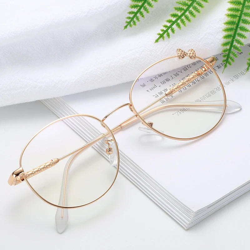 

Vintage Round Metal Optical Eyewear Non-prescription Eyeglasses Frames for Women Men