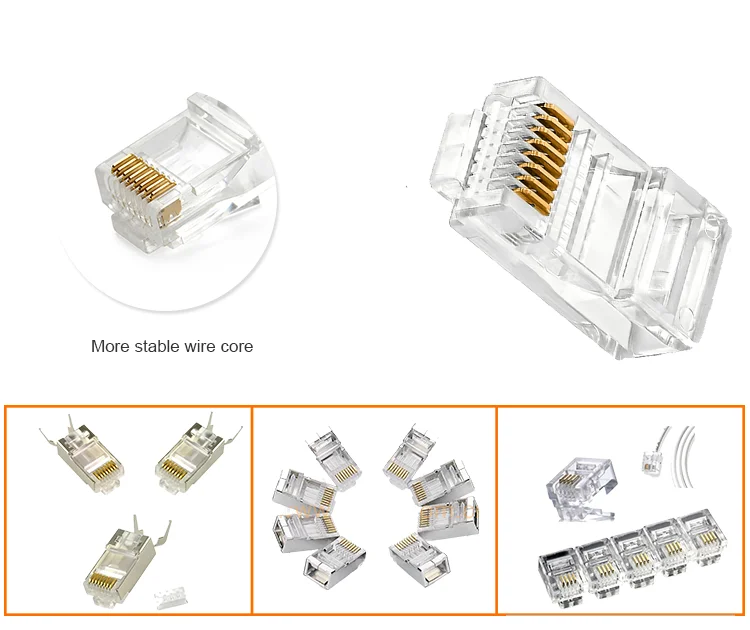 Rj45 Crystal Header,Rj11 Rj10 4p4c Telephone Connector Wiring System Rj45
