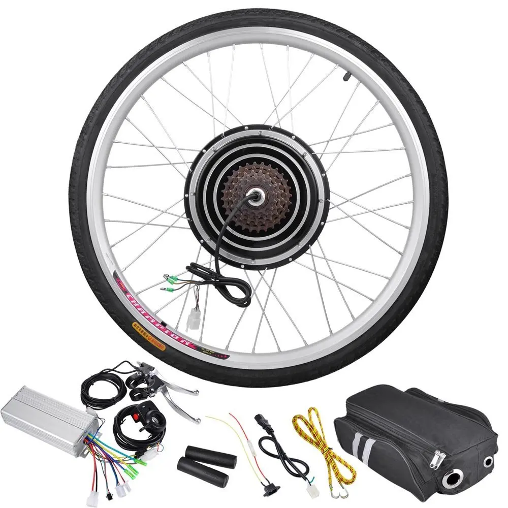 48V1000W 26/" Rear Wheel Electric Bicycle Motor Kit E-Bike Cycling Hub Conversion