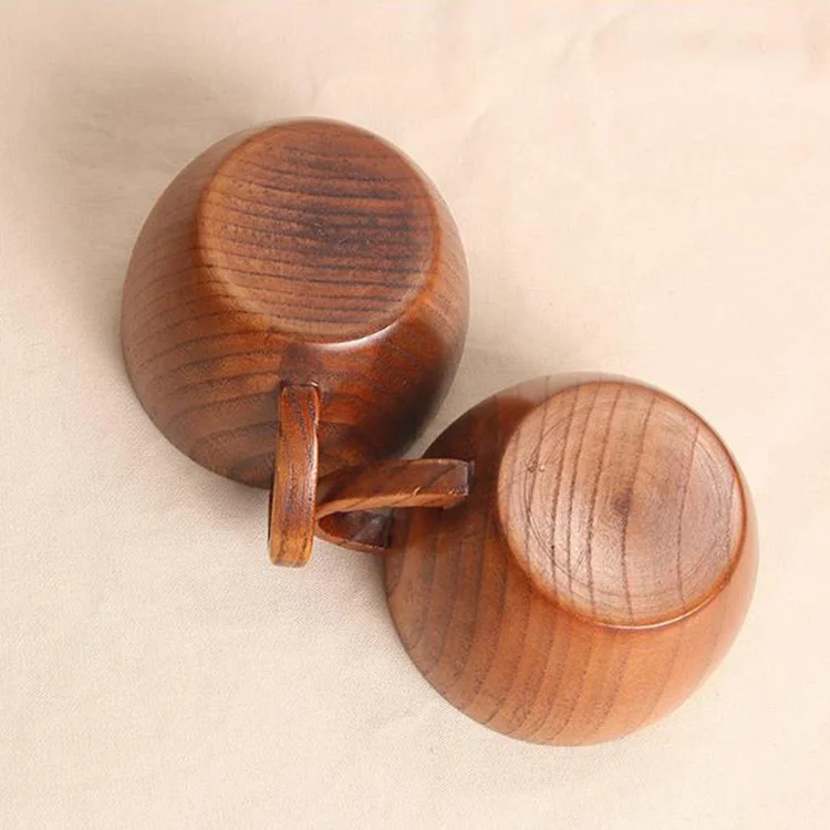 

Top-Grade Natural Solid Wood Wooden Tea Cup Wine Mug 200 ml, Natural wood color