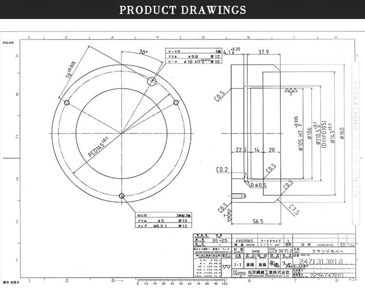 Customized circular S45C CNC tractor spare /sewing machine metal parts