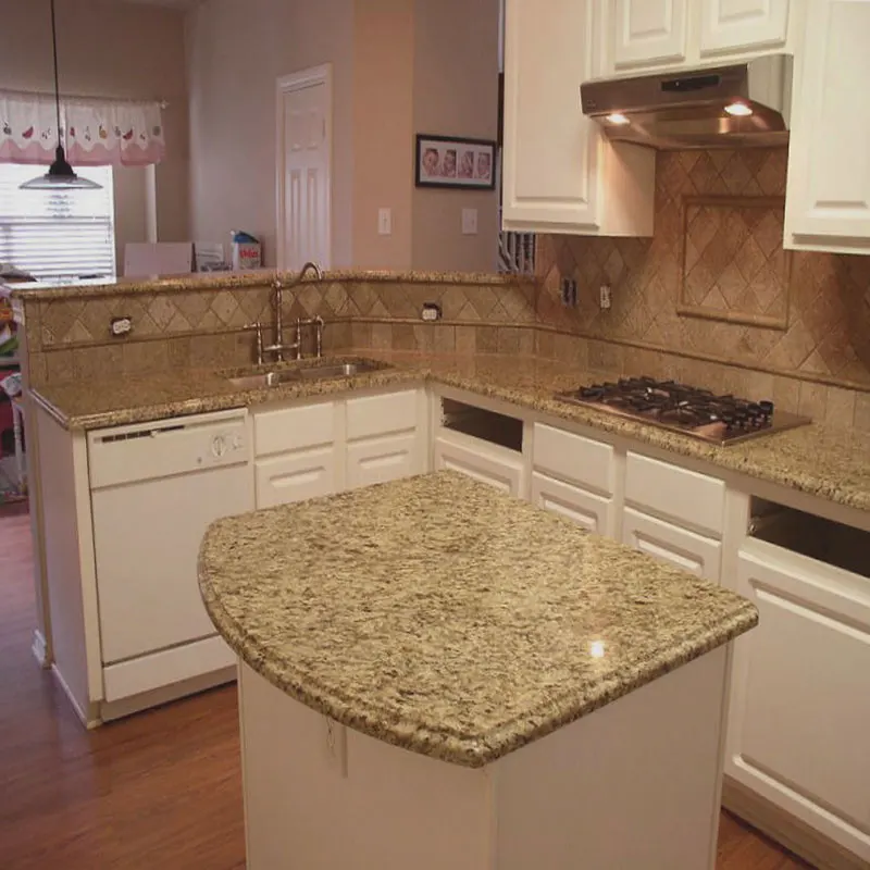 New Venetian Gold Granite Kitchen Countertop L Shape Countertop