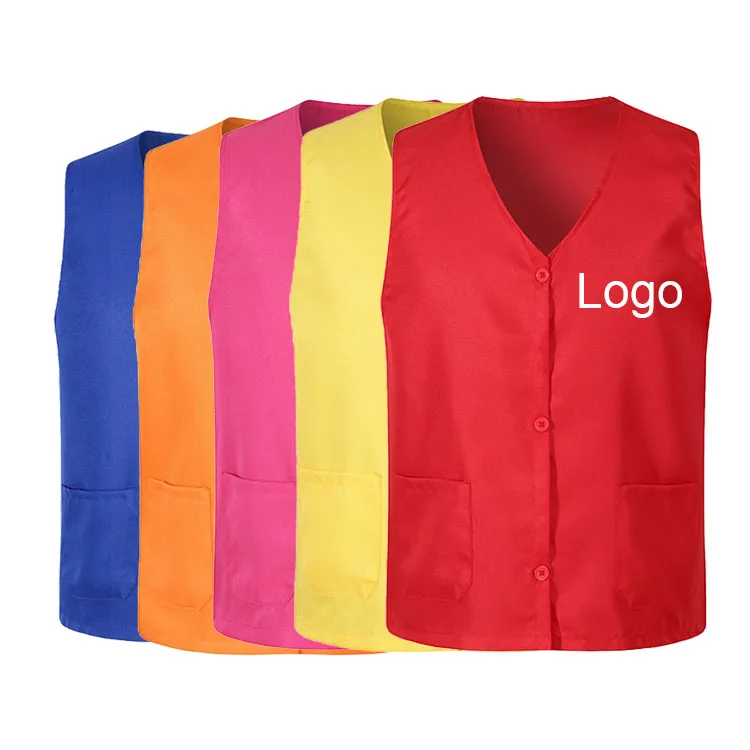 

Volunteer waistcoat custom-made work wear printing logo vest high quality advertising waistcoat, Multi