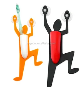 Image of Plastic superman shape toothbrush holder with suction cup