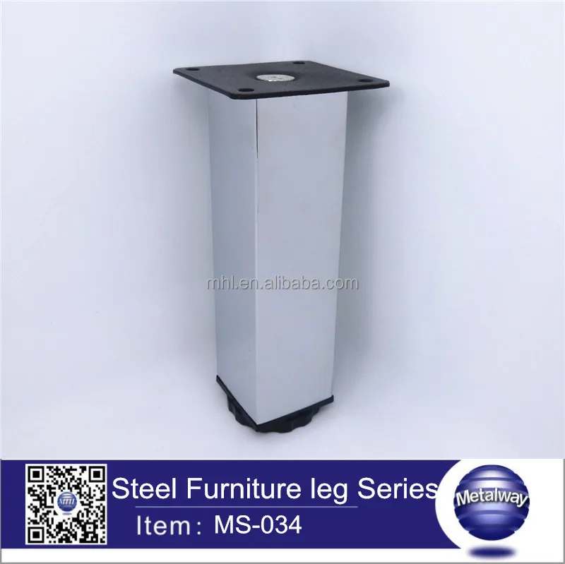 Moda kare paslanmaz çelik mobilya ayağı/ayarlanabilir kare demir kanepe