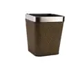 custom European trash cans,Leather shell dustbin without lid garbage can waste bin 8x8x10inch