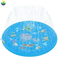 

LC 68" Sprinkle And Splash Play Mat Toy For Children Infants Toddlers And Kids Perfect Inflatable Outdoor Sprinkler Pad