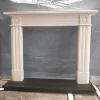 stone fire place/cultured marble fireplace mantel/white fireplace surround
