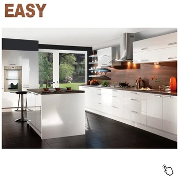 High Gloss Lacquer Acrylic Melamine White Doors For Kitchen