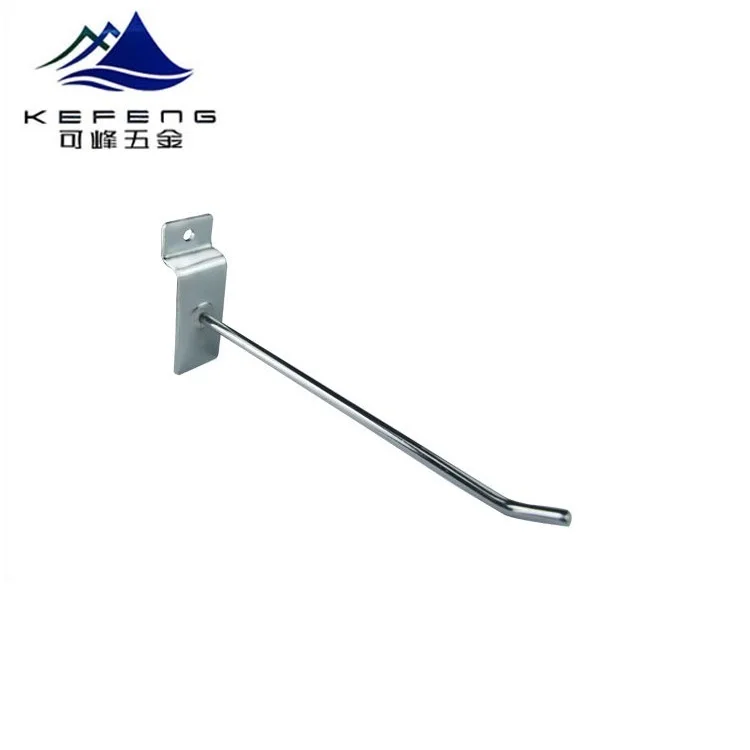
Slot board metal chrome single display hook 200mm 