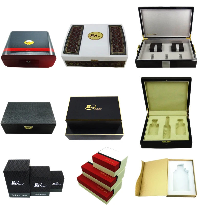 OEM paper covering wooden jewelry packaging box