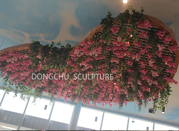 Plastic Wall Hang Plant For Indoor Decorative/ Artificial Outdoor
