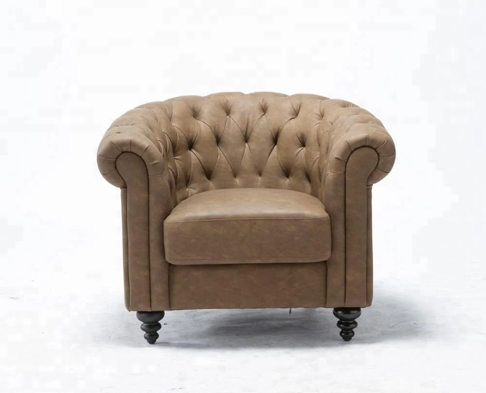 Luxury Modern Fancy French Furniture Leather Upholstered Tufted