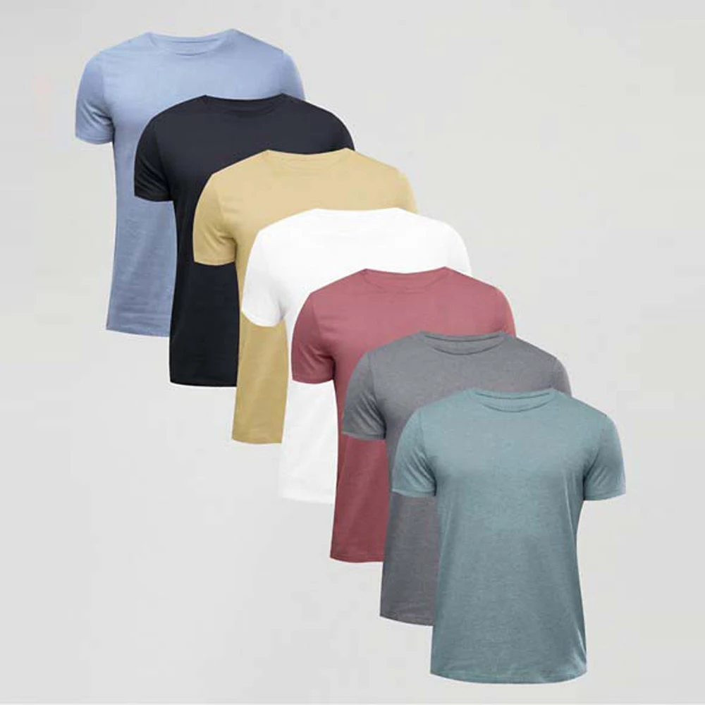 

180g Cotton/Spandex Wholesale Slim Fit Custom Mens Blank T-shirt