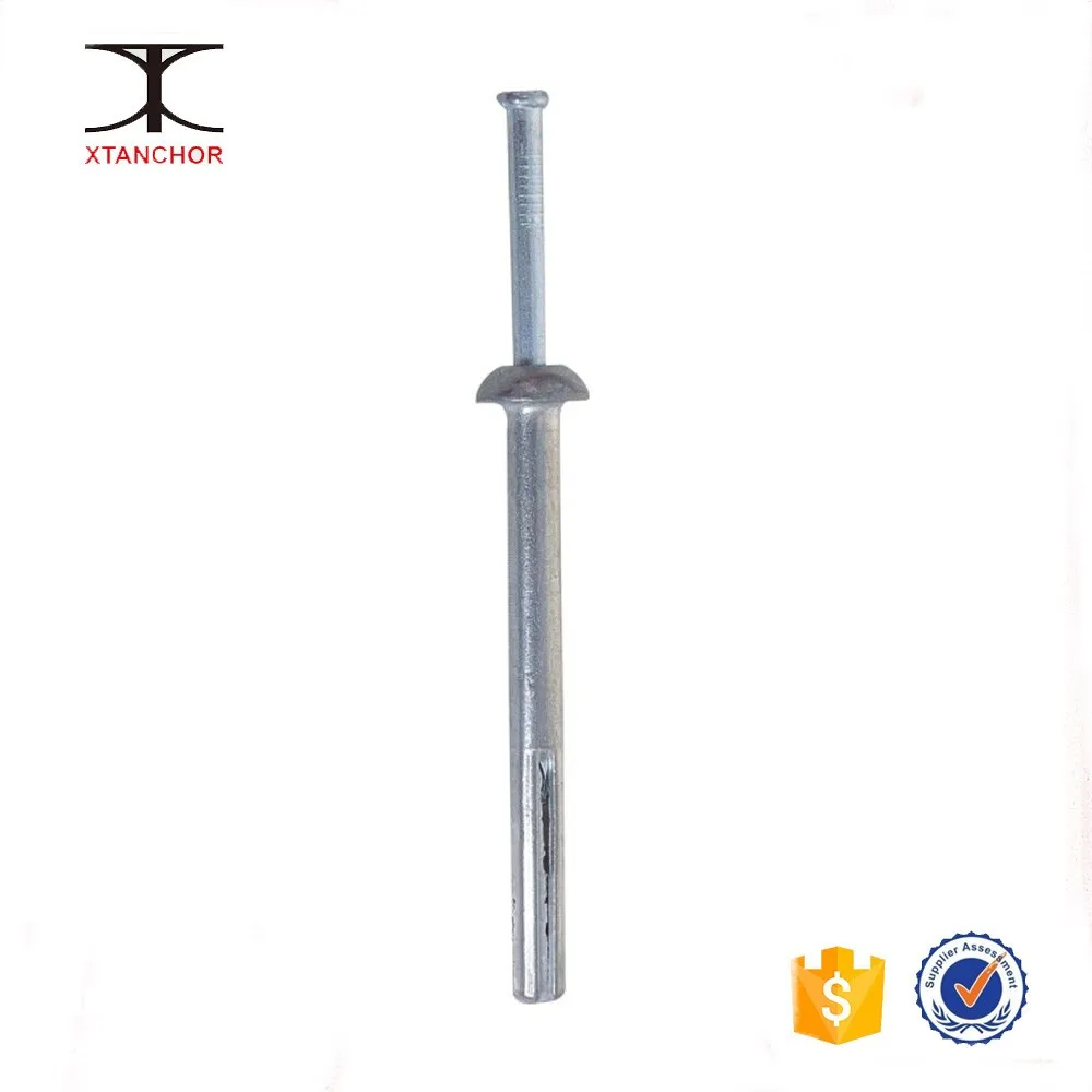 Zinc Alloy Hammer Drive Anchor Zamac Metal Nail In Anchor 1/4x11/2