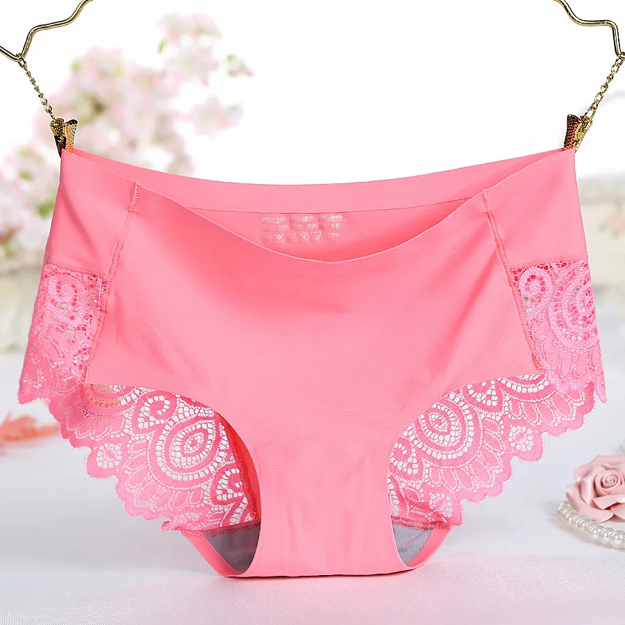 Sexy Lace Panties High Waist Women Seamless Pure Cotton Underwear Plus Size Breathable Lingerie 0060