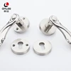 Security silver stainless steel door lever handle on rose
