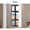 kenya aluminum top hardware central reinforced retro design hiddle hinged timber glass casemnet window for hotel