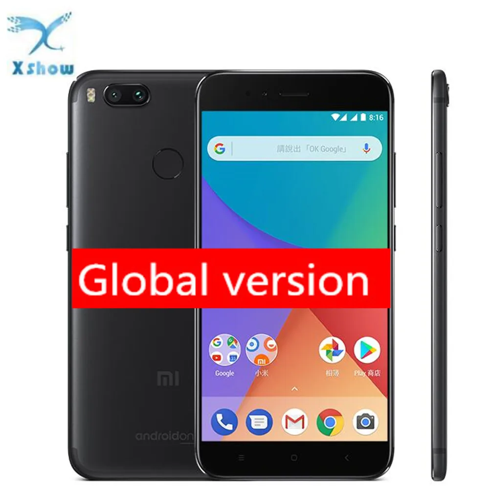 Global Version Xiaomi Mi A1 MiA1 Mobile Phone 4GB RAM 64GB ROM Snapdragon 625 Octa Core 12.0MP+12.0MP Dual Camera Android One