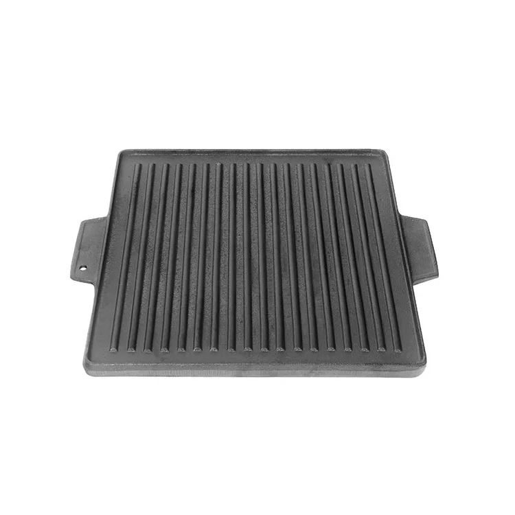 

Cast Iron BBQ griddle Plate Hot Plate Pan, Dark grey