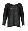 fancy sequin yarn shining effect multi jacquard women's pullover
