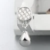 Nickel free 925 sterling silver bail cz setting pendant connector, pinch bail with ice-pick for necklace & pendant jewelry