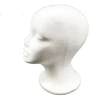 

Wig Head Display 280mm Eco-Friendly Manufacturers EPS Foam Styrofoam Head Display Polystyrene Mannequin Display For Hat
