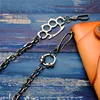 HD105 Yiwu Customized punk ox horn skull metal casual pants chain stage show weight prop waist chain for gift