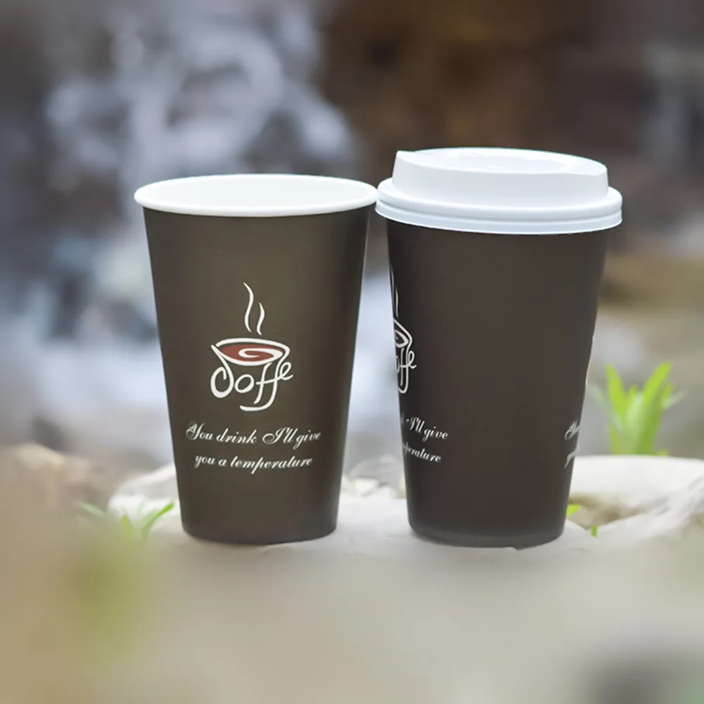 Company logo printed paper coffee cups for party supplies