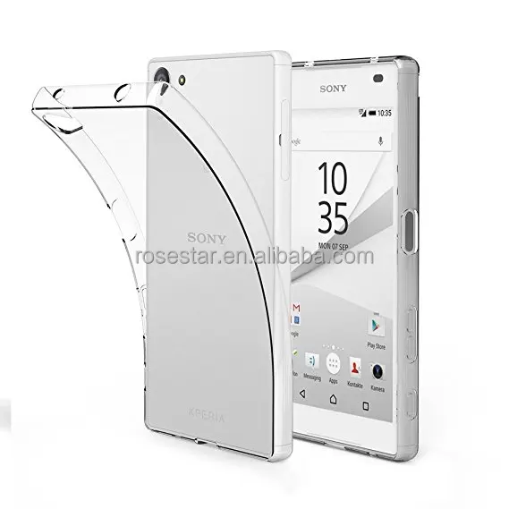 

Hot New Product For Sony Xperia Z5 Case Ultra Thin Clear Crystal Transparent TPU Case Cover