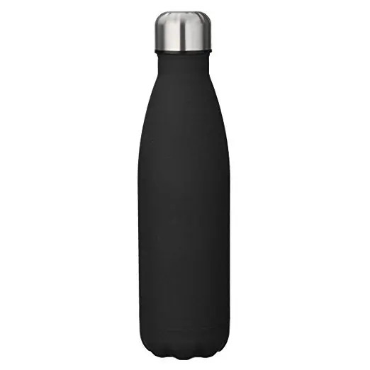 

Rubber Coated Customized Water Bottle Thermal Cold Sports Bottle Slim Vacuum Flask Matt Black 17oz, Blue;red;yellow;pink;marble;wooden deisgn