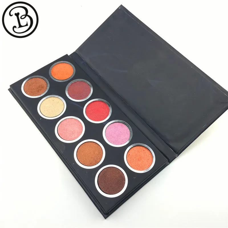 10 Colors Paper Eyeshadow Palette Wholesale Makeup Plastic Clamshell