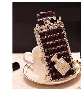 For Samsung S6 S7 edge S8 S9 Plus Note 3 4 5 8 9 Luxury Bling Diamond Rhinestone Perfume Bottle Phone Case