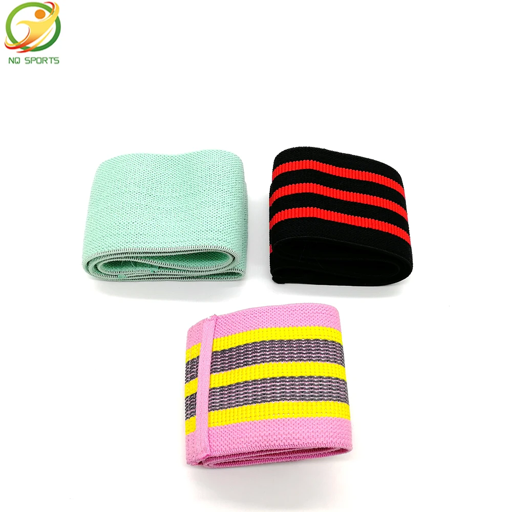 

Wholesale ECO Friendly Custom Logo Exercise Training Fabric Resistance Yoga Bands For Shaping Booty Bands, Pink or customized color