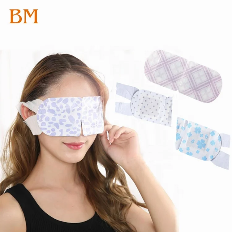 

OEM Custom Printed lavender hot steam night sleep eye mask