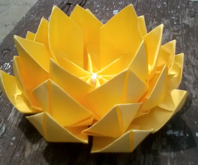 Kuning Origami Lotus Buy Origami Bunga Product On Alibaba Com