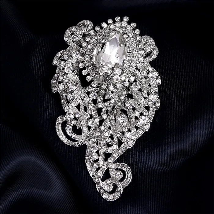 

silver plated large valentine brooches for dresses saree accessories brooch