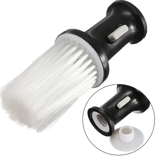 

Wholesale Suppliers Hair Barber Tools Neck Duster Cleaning Brush With Powder Dispenser, White and black