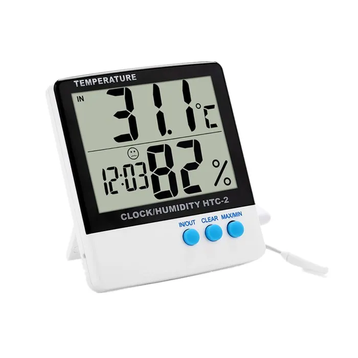 

Wall mounted Hygrometer Max Min Indoor Outdoor Hydroponic Digital Greenhouse temperature Probe Thermometer climate grower plant